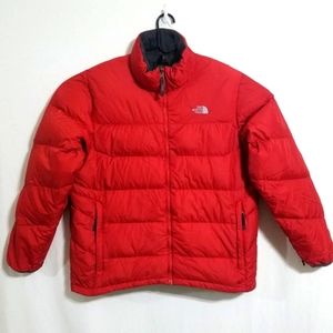 North Face Mens Red XXL 2X Nuptse Puffer Jacket Goose Down Winter Heavy Coat Ski
